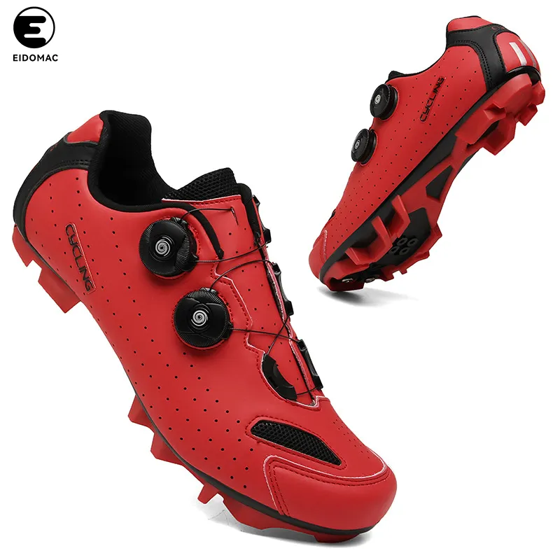 Commercio all'ingrosso professione allenamento scarpe sportive moda ciclismo Sneakers leggero Mountain bike scarpe in pelle