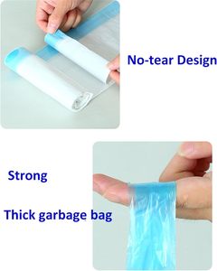 ถุงขยะแบบมีเชือกผูก OEM พร้อมโลโก้สั่งทำ ถุงพลาสติกสำหรับใส่ขยะสำหรับจำหน่ายในซูเปอร์มาร์เก็ต - Product Image 4