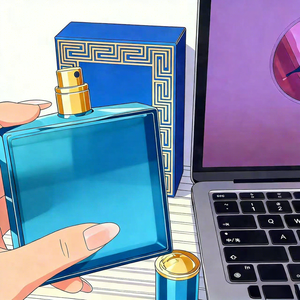 Stock US - Livraison 2-5 jours - Parfum pour homme en flacon cristal bleu foncé 100ml - Parfum boisé longue durée - Coffret cadeau en bois - Entrepôt US - Plus de 200 produits - Product Image 1