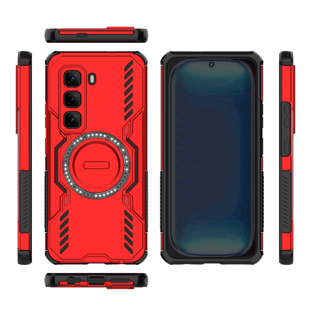 New Heat Dissipation Wing Shield Case Airbag Anti-fall Drop Protection Protective Back Cover Case for Infinix Hot 50 Pro 4G