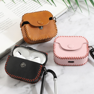 Véritable Cuir Écouteurs De Charge poche recharge Cas casque Couverture pour Apple <span class=keywords><strong>Airpods</strong></span> pro Cas casque génération 1 / 2 - Product Image 2