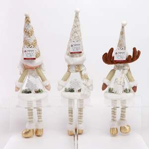 <span class=keywords><strong>Trio</strong></span> de peluches lumineuses festives Père Noël Bonhomme de neige Cerf avec éclairage LED intérieur et mélodies 29 pouces Décoration de Noël musicale pour salon - Product Image 3