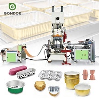 Machine de fabrication de boîtes alimentaires en aluminium, machine à fabriquer des plateaux en aluminium, équipement de conteneurs en aluminium, machine entièrement automatique pour la fabrication de barquettes, fabrication italienne