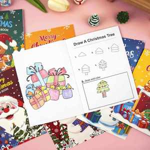 สมุดระบายสีคริสต์มาสแสนสนุก 8 แบบ สำหรับเด็ก ฉลองวันหยุด ของขวัญ DIY สำหรับเทศกาล - Product Image 5