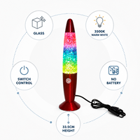 Lampe de chevet LED contemporaine en verre de 13 pouces, blanc chaud, à brancher, pour chambre à coucher et décoration intérieure