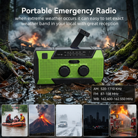 Radio AM FM NOAA para la Temporada de Huracanes, 5000 mAh, Energía Solar, Alarma SOS, Linterna LED, Kit de Preparación para Desastres