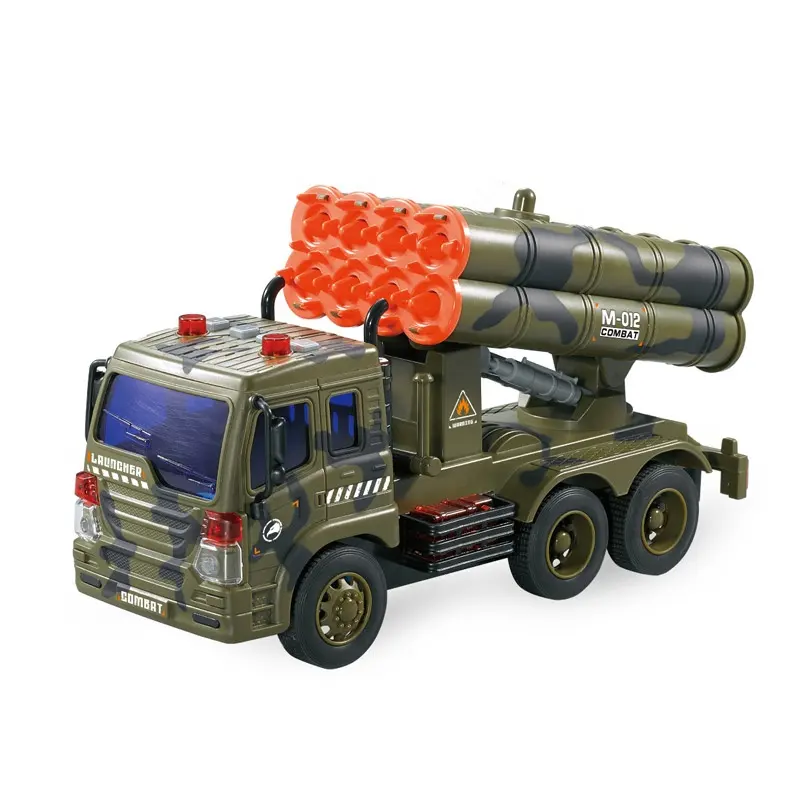 Ept 1 16 Kinderen Ww2 Truck Militaire Missile Lancering Model Wrijving Speelgoed Voertuigen Auto Vrachtwagens Leger Voertuig Met Geluiden & lichten