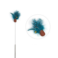 Nouveau jouet pour chat à long manche avec plume, bâton de chatouillage à ventouse, baguette de chasse pour chaton à ressort, jouets interactifs pour chat