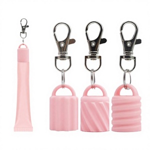 New Product Ideas 2026 Colorful Reusable Lightweight Silicone Lip Balm <b>Mini</b> Keychain Cap Small <b>Bottle</b> Skin Care Products - Product Image 2