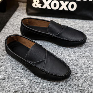 Zapatos de cuero sintético para <span class=keywords><strong>hombre</strong></span>, mocasines elegantes e informales, mocasines italianos, negros y marrones, para conducir - Product Image 4