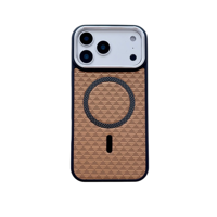 Étui de téléphone portable en cuir magnétique de luxe coloré pour une protection antichoc Finition gaufrée Protection de l'appareil photo magnétique
