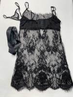 Pijama Sexy de Fábrica al por Mayor Lencería Transparente de Talla Grande Vestido de Encaje con Tirantes Ropa de Dormir para Damas y Mujeres Gorditas