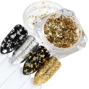 New Gold Foil Paper Flakes Stickers Decoration DIY Nail Art Design Decoration Painting Arts Nail Glitter