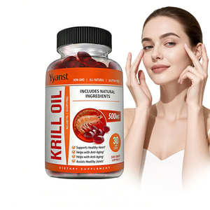 Cápsulas de aceite de krill de marca privada de alta calidad, softgels que favorecen la salud de las articulaciones y el funcionamiento cerebral. - Product Image 1