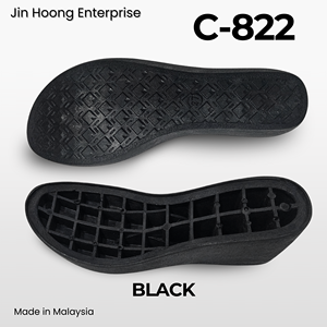 Sandales compensées Jin Hoong pour femmes, durables, antidérapantes, en PVC, C-822, épaisseur de 63 mm, semelle extérieure noire, résistantes à l'eau - Product Image 2