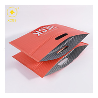 Logo personnalisé expédition recyclable imprimé bulle Poly Mailers sac avec poignée vêtements papier courrier emballage sacs postaux d'emballage