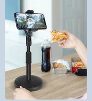 Support de téléphone portable et tablette télescopique multifonctionnel pour bureau et diffusion en direct