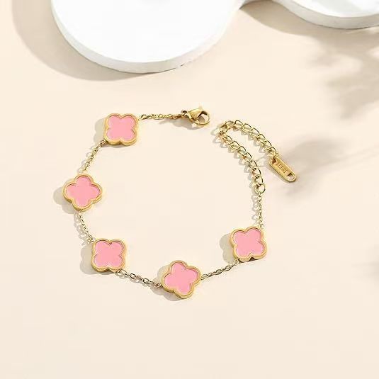 Bracelet lisse doré (rose)