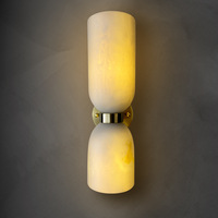 Nouvelle applique murale en marbre espagnol de luxe, style nordique, lampe murale LED de couleur crème pour chambre à coucher, à poser près du lit