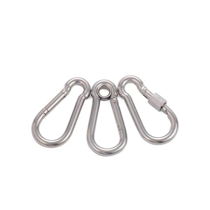HM926 <span class=keywords><strong>Mousqueton</strong></span> en acier inoxydable 304 316 avec anse et crochet à ressort – Produit en promotion - Product Image 1