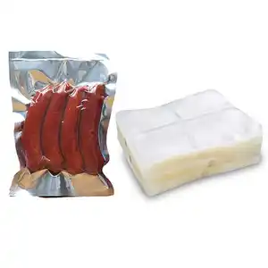 Custom Printed Transparent 3 Sides Seal Frozen Food Grade Plastic Dry Food Packaging Vacuum Bags Retort Pouch