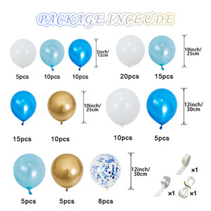 Bleu blanc or ballons garçons anniversaire bébé garçon pleine lune fête décoration ballon <span class=keywords><strong>ensemble</strong></span> pour bébé douche baptême fête - Product Image 5