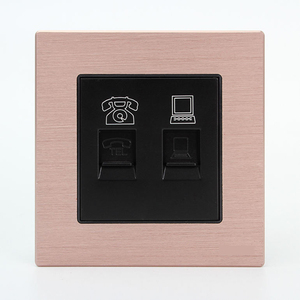 Yunduo nhà máy trực tiếp Chất lượng cao sang trọng nhà hoặc khách sạn <span class=keywords><strong>Ethernet</strong></span> RJ45 và điện thoại RJ11 ổ cắm tường chuyển đổi chúng tôi - Product Image 1