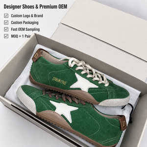 Nouvelles baskets de luxe 2026 pour hommes et femmes, en daim de haute qualité, vert foncé, étoile blanche, style rétro, basses, décontractées, sportives - Product Image 1