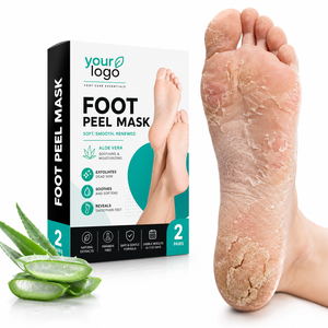 Masque exfoliant pour les pieds OEM, élimine les peaux mortes, adoucit les talons gercés, élimine les callosités épaisses, nourrit les pieds rugueux et secs, hydrate les pieds - Product Image 1