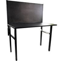 Pliable banc de travail d'atelier de stockage table en métal pegboard outil