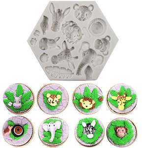 Moules de décoration de gâteaux en Silicone, <span class=keywords><strong>animaux</strong></span> des bois, Fondant de forêt, Zoo sauvage, pour chocolat, bonbons, gomme, pâte, argile, <span class=keywords><strong>sucre</strong></span> artisanal, Cupc - Product Image 6