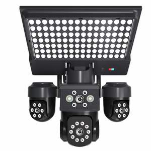 กล้องวงจรปิดพลังงานแสงอาทิตย์กลางแจ้ง 4K AI กล้องสี่เลนส์ สี่จอภาพ เชื่อมต่อเครือข่าย 4G สนทนาเสียงสองทาง ตัวเลือกแผงโซลาร์เซลล์ CMOS รองรับ Cloud และการ์ด SD - Product Image 1