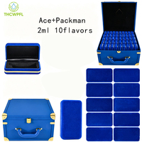Vente en gros d'emballages de cartouches de stylos vides de luxe bleus personnalisés, conçus conjointement par ACE et PM, cartouche jetable de 2 grammes avec boîte