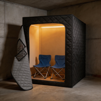 Tente de sauna vapeur portable pour 2 personnes, kit complet avec générateur de vapeur, chaises pliantes pour appartement, extérieur, maison, hôtel, piscine, spa