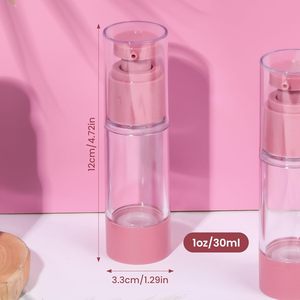 Flacons pompe sans air en verre de 30 ml (1 oz) rechargeables, étanches, pour voyages, cosmétiques, soins de la peau, parfums, huiles essentielles - Product Image 2