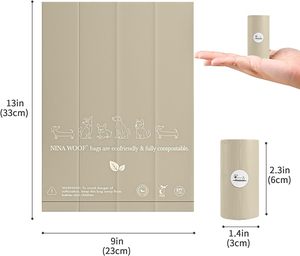 Compostable Dog Poop Bags Rolls, 90 Counts Biodegradable Pet Waste Bags, Thick Cornstarch Refill Bags for Puppy Walking, Travel - Product Image 5
