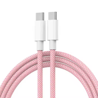 Kabel Data USB Tipe C ke C Pengisian Cepat, Bahan Kain Baru, Produk Terbaru Laris Manis untuk Ponsel, untuk iPhone 16 17