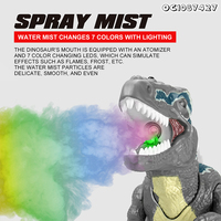 Spray Mist Rc Robot Dinosaurio Nuevo Control remoto Simulación Dinosaurio Modelo de juguete Moverse y caminar con luz y sonido para la venta al por mayor