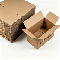 Boîte de déménagement en carton ondulé kraft E-Flute, vente en gros directe usine, faible MOQ, conception personnalisée gratuite, logo sur mesure, pour emballage de détail