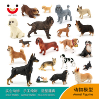 Figurines d'animaux en PVC massif, modèles de statues de simulation, figurines de chiens, jouets en gros
