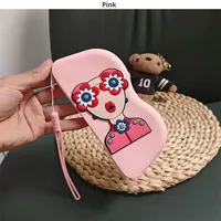 Étui de rangement portable pour lunettes de soleil, mignon, anti-chute, en silicone imperméable, avec design suspendable
