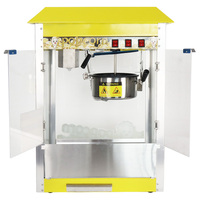 TARZAN CE-gecertificeerde commerciële automatische 80Z popcornmachine, caramel popcornmachine met verwarmer voor bioscoopfeesten