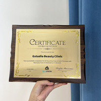 Placa de Cristal y Vidrio Plateada en Oro y Plata Personalizada, Ecológica, Pulida y Grabada, Certificado con Diseño Personalizado, Premios