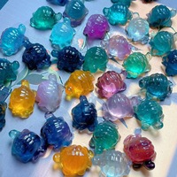 Sculptures en pierre naturelle : Tortue en fluorite, tortue en pierre précieuse, cristal de quartz pour la guérison, artisanat Reiki pour cadeaux et décoration