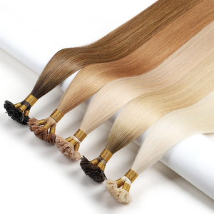 All'ingrosso 24 pollici punta piatta estensioni dei <span class=keywords><strong>capelli</strong></span> della cheratina <span class=keywords><strong>ricci</strong></span> 100% con punta piatta vergine Remy extension per <span class=keywords><strong>capelli</strong></span> umani premio alla cheratina - Product Image 1