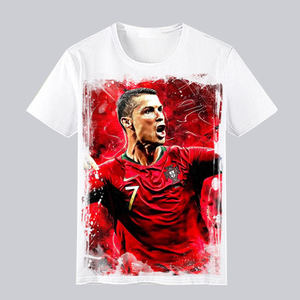 T-shirt da uomo in stile <span class=keywords><strong>Cristiano</strong></span> Ronaldo, maglietta a maniche corte alla moda, sportiva estiva da calcio - Product Image 6