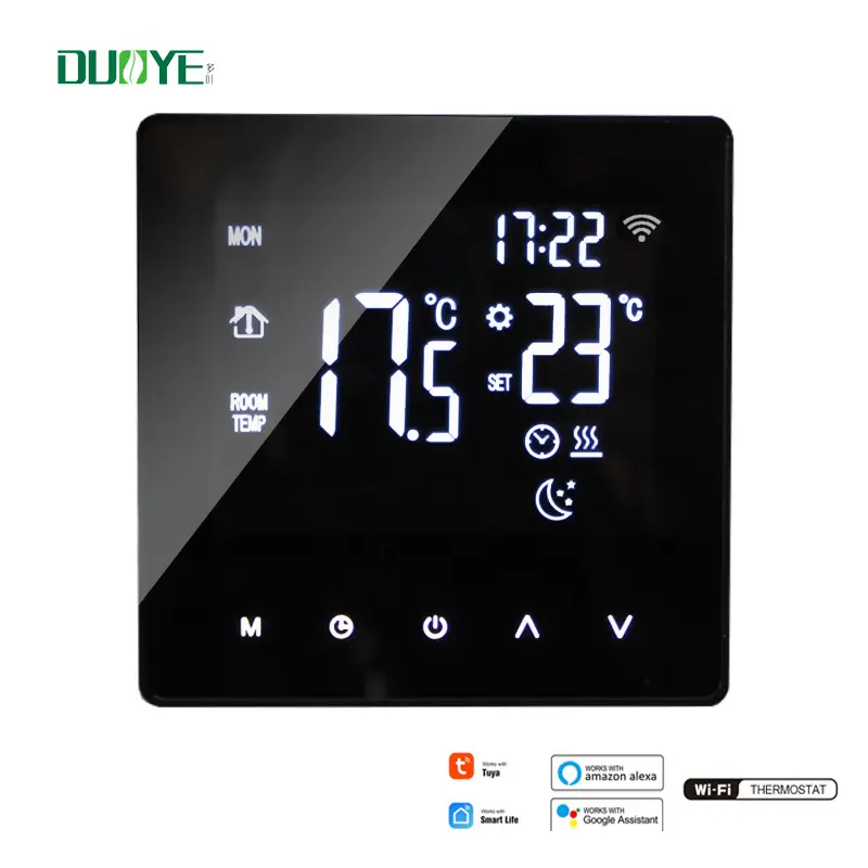 Termostato inteligente com wifi, termostato digital, controle de temperatura do quarto, termostato tuya app