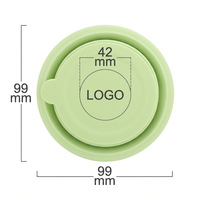 Gamelle de voyage pliable 3-en-1 pour chien, personnalisable avec logo, en silicone écologique, durable, étanche et anti-fuite