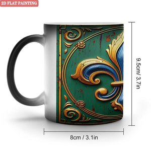 Graduation Souvenir Drinking Mug 11oz Frosted Black <b>Ceramic</b> Heat Activated Color Changing <b>Cup</b> - Product Image 1