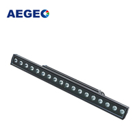 Rondelle murale LED extérieure 18w x 15w RGBW 4in1 rgbwa 5in1 rgbwa + uv 6in1 Rondelle murale étanche avec contrôle des pixels ponctuels pour la construction